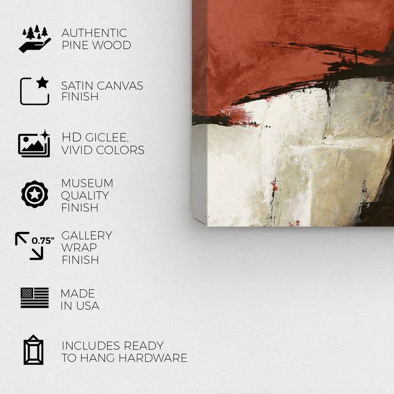 Wynwood Studio Abstract Sai - Rubrum 1SN767 Red Bronze and Copper Modern & Contemporary Wall Art Canvas Print