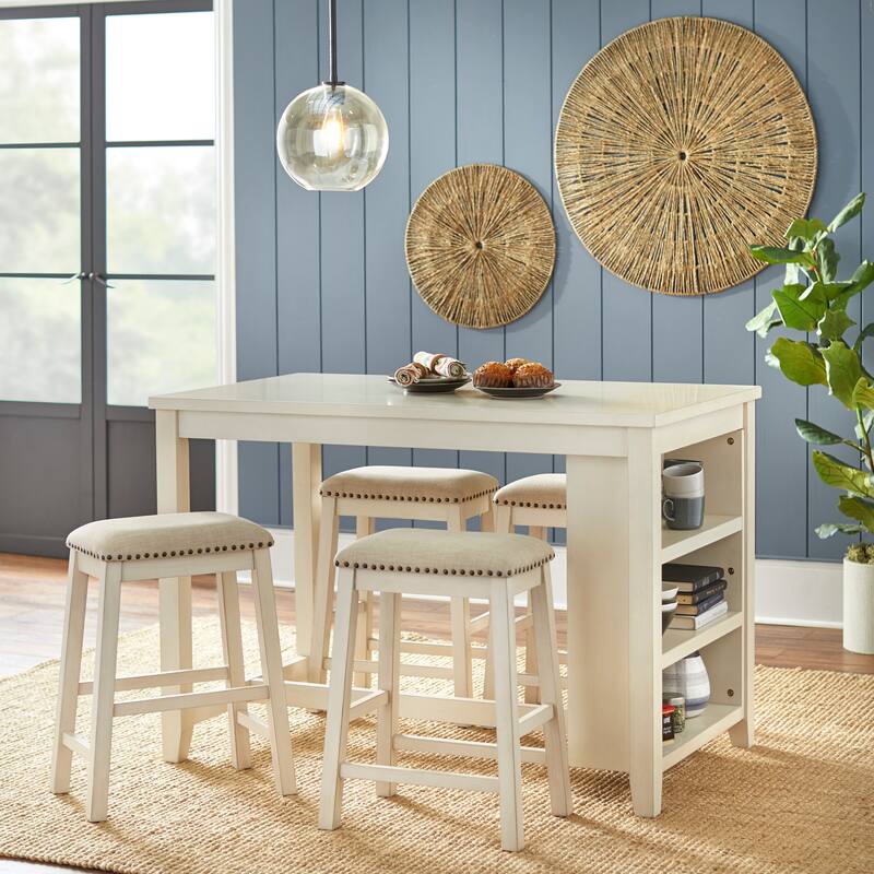 Lifestorey Tobias Storage Counter Height Storage Table