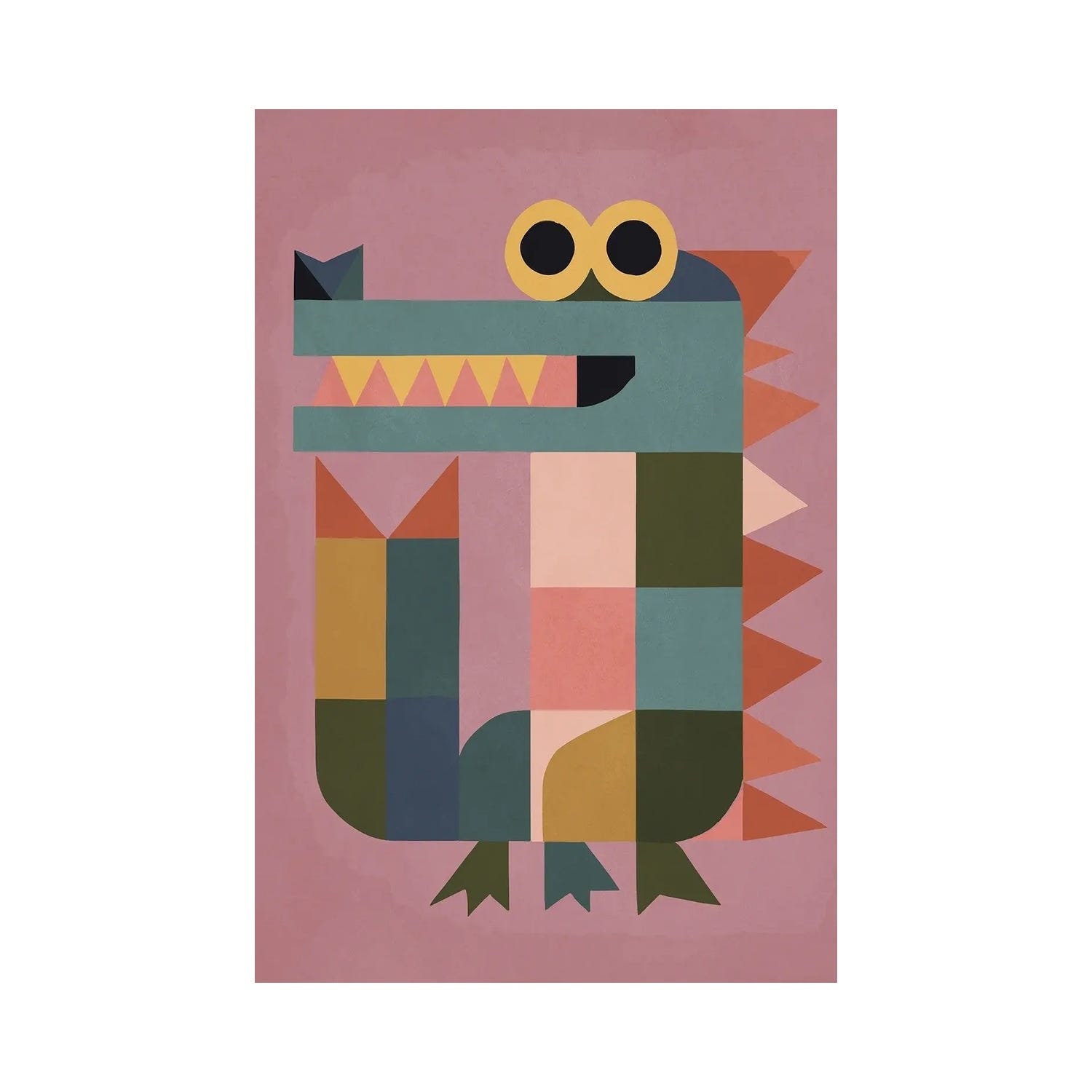 "Abstract Crocodile II" by Gaite Canvas Print