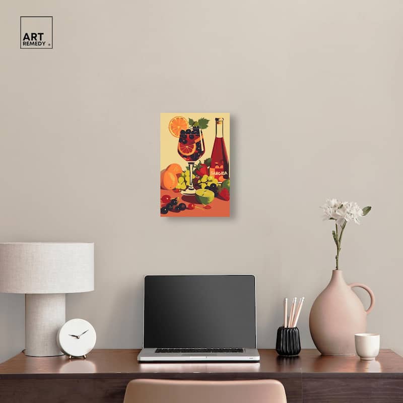 Sangria Drink Canvas by Art Remedy, Gallery Wrapped
