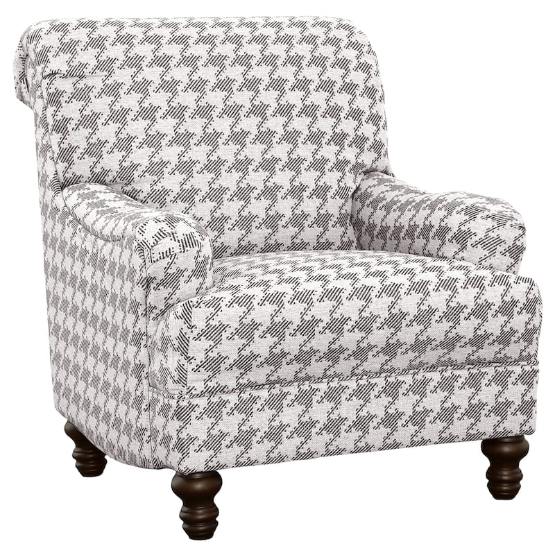 Glenn Upholstered English Arm Accent Chair - Grey