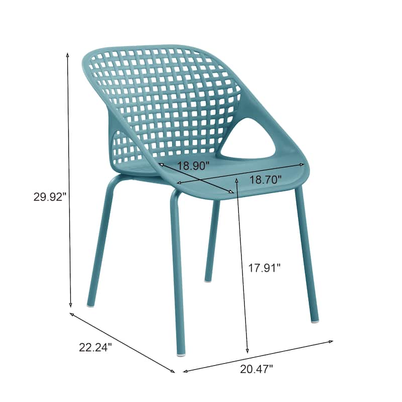 Christopher Knight Home - Modern Outdoor Dining Chair with Weather-Resistant Design - Set of 2