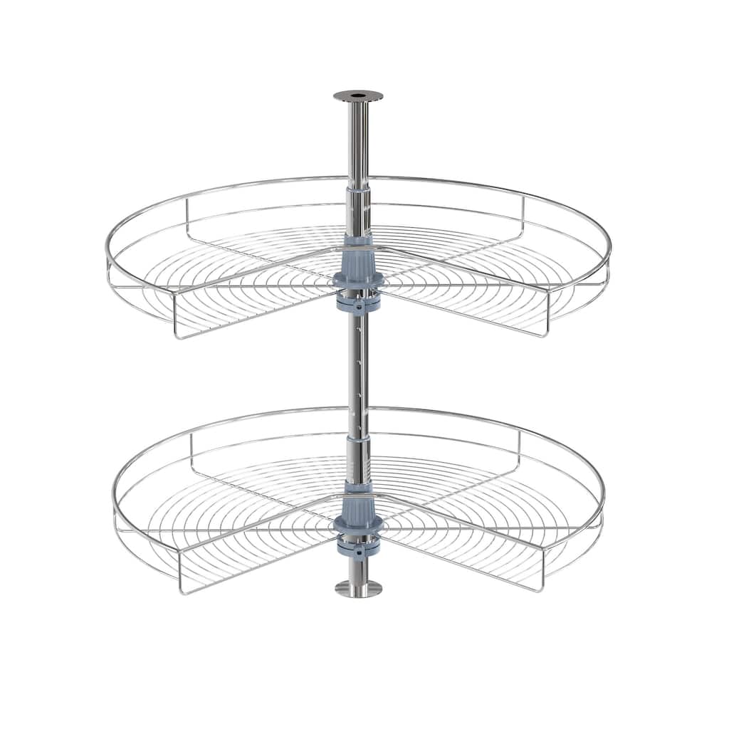 Dowell Lazy Susan 28" Diameter - 270 Degree Double Rack Stainless Steel