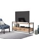 preview thumbnail 1 of 10, WYNDENHALL Lawson SOLID MANGO WOOD 60 inch Wide Modern Industrial TV Media Stand in Natural For TVs up to 65 inches