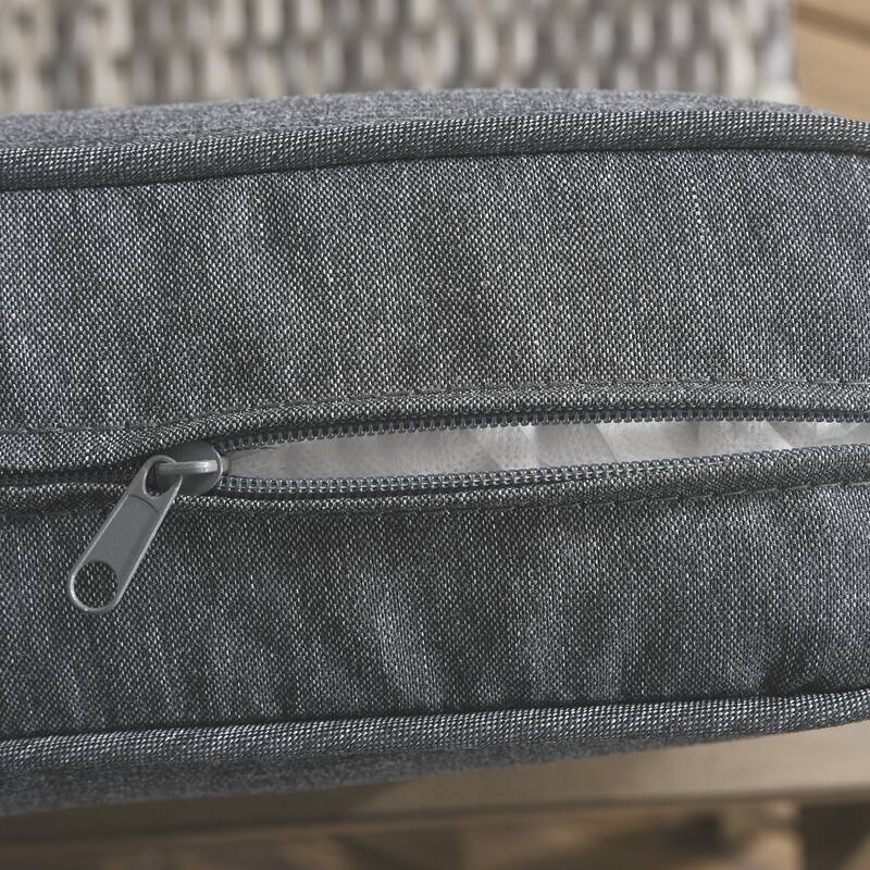 Outsunny 3-Piece Patio Bistro Set, PE Rattan Wicker Outdoor Furniture with Soft Cushions, 2 Rocking Chairs