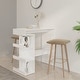preview thumbnail 27 of 48, vidaXL Bar Table with Storage Rack 39.4"x19.7"x40" Engineered Wood - 39.4" x 19.7" x 40"