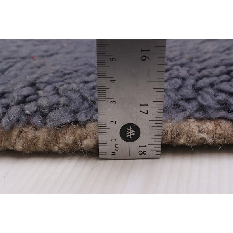 ECARPETGALLERY Hand-knotted Beni Ourain Purple Wool Rug - 5'3 x 7'8