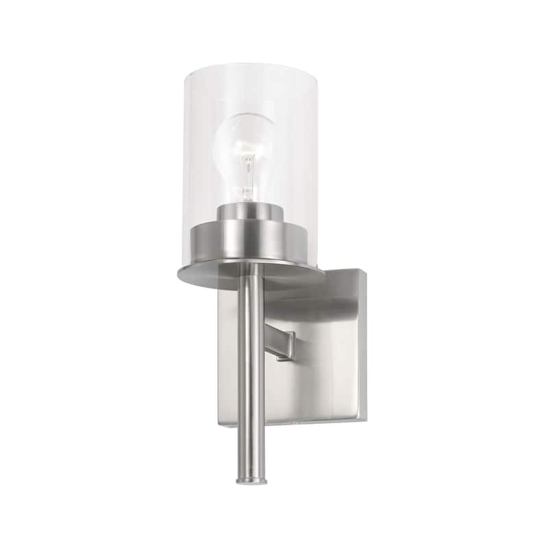 Mason 1-light Wall Sconce w/ Clear Glass - Brushed Nickel