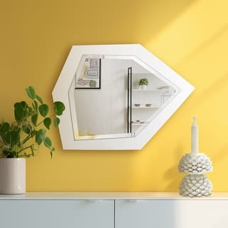 Allan Andrews Contemporary Asymmetrical Abstract Framed Wall Mirror