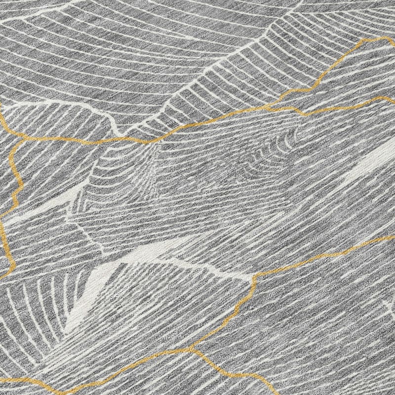 HomeRoots Abstract Transitional Rectangle Outdoor Rug