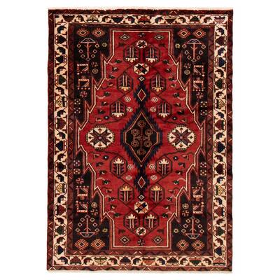 ECARPETGALLERY Hand-knotted Anadol Red Wool Rug - 4'11 x 7'0