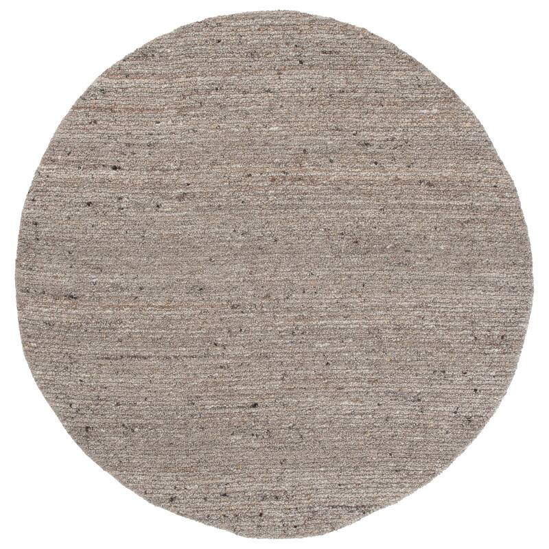 SAFAVIEH Handmade Earthly Treasure Ploumi Traditional Wool Rug - 6' Round - Grey