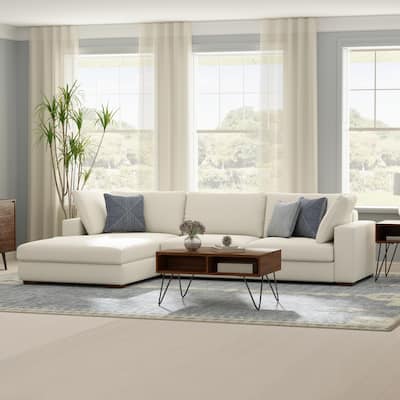 WYNDENHALL Roscoe Left-Facing Sectional in Tightly Woven Performance Fabric