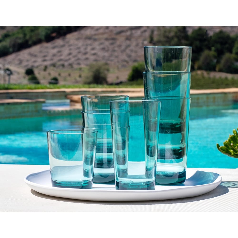 Simple Drinkware Set, 15 Oz & 21 Oz, Set of 8