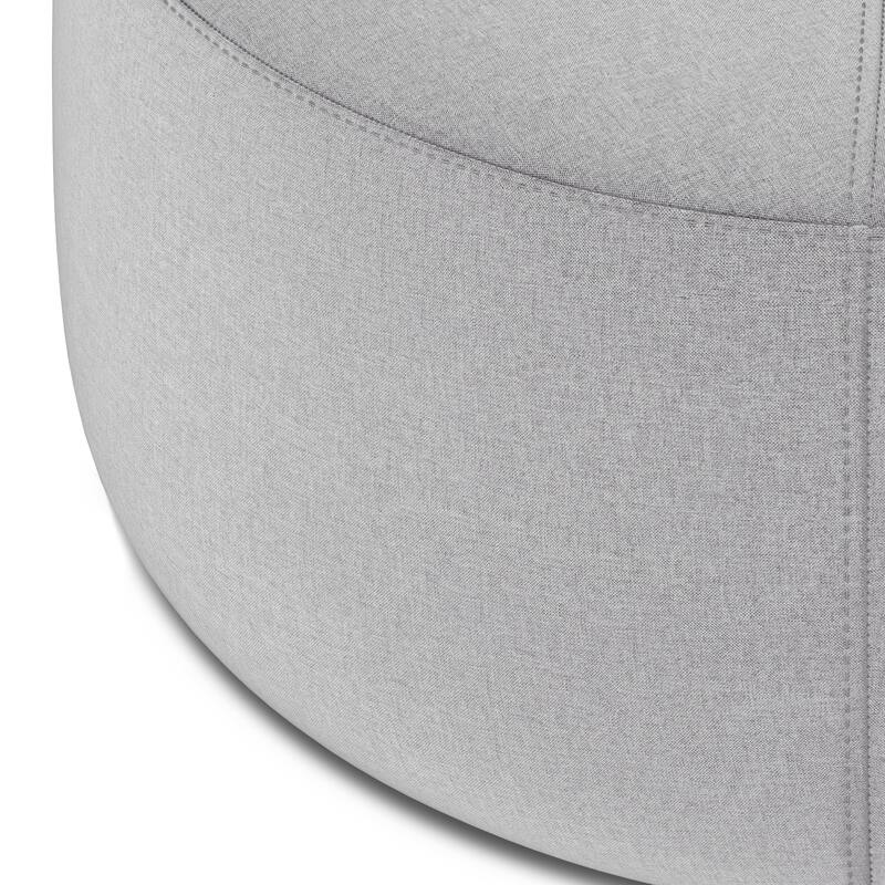Modern Large Ottoman - Light Grey
