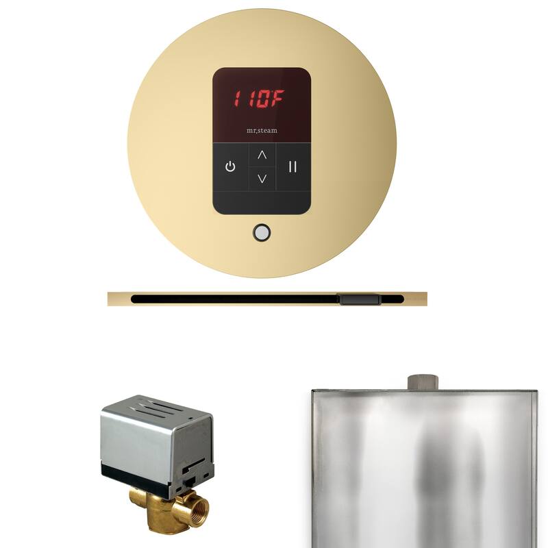 Mr Steam BBRL Basic Butler Linear Package Steam Shower Control Package - Satin Brass