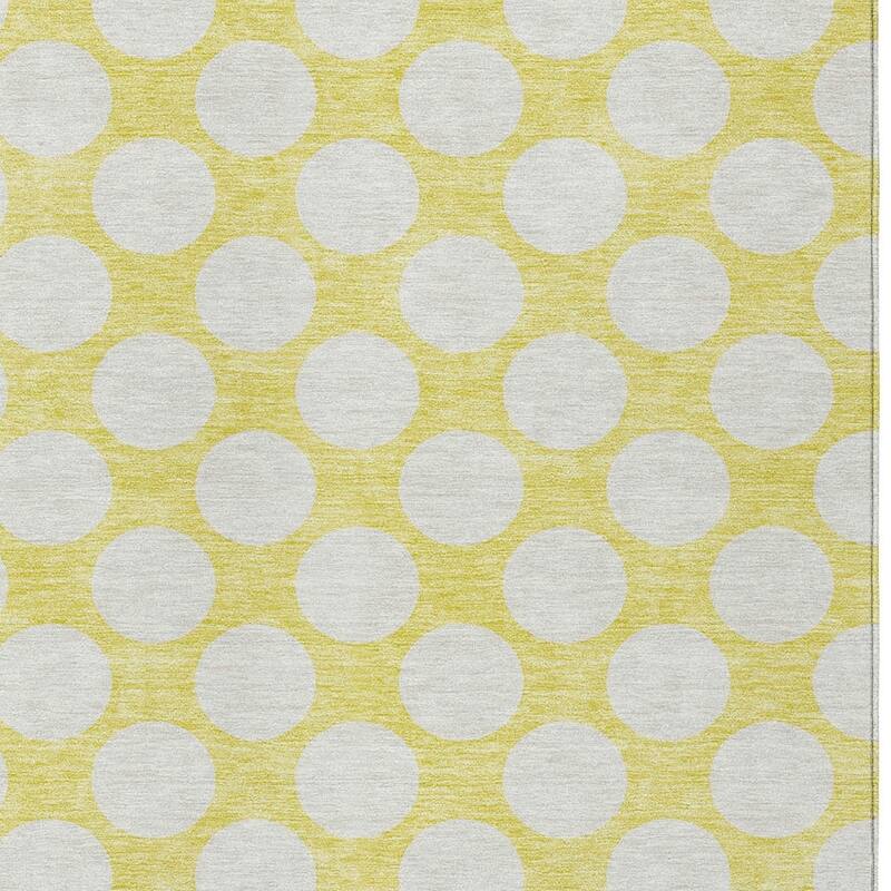 HomeRoots Polka Dot Transitional Rectangle Outdoor Rug