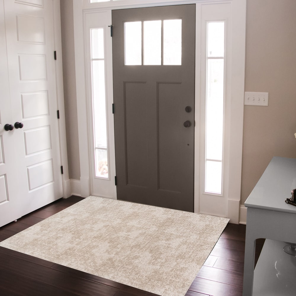 Gertmenian Shadow Thandi Soft Polyester Embossed Abstract Non-Slip Indoor Area Rug