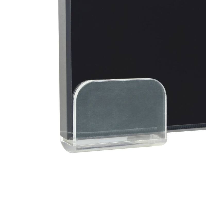 vidaXL TV Stand/Monitor Riser Glass Black 39.4"x11.8"x5.1"