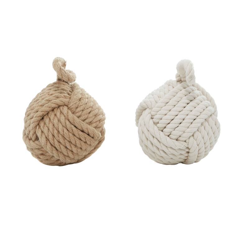 Multi Jute Rope Ball Door Stopper (Set of 2)
