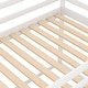 preview thumbnail 7 of 16, Twin over Twin Low Bunk Bed, House Bed with Ladder , White