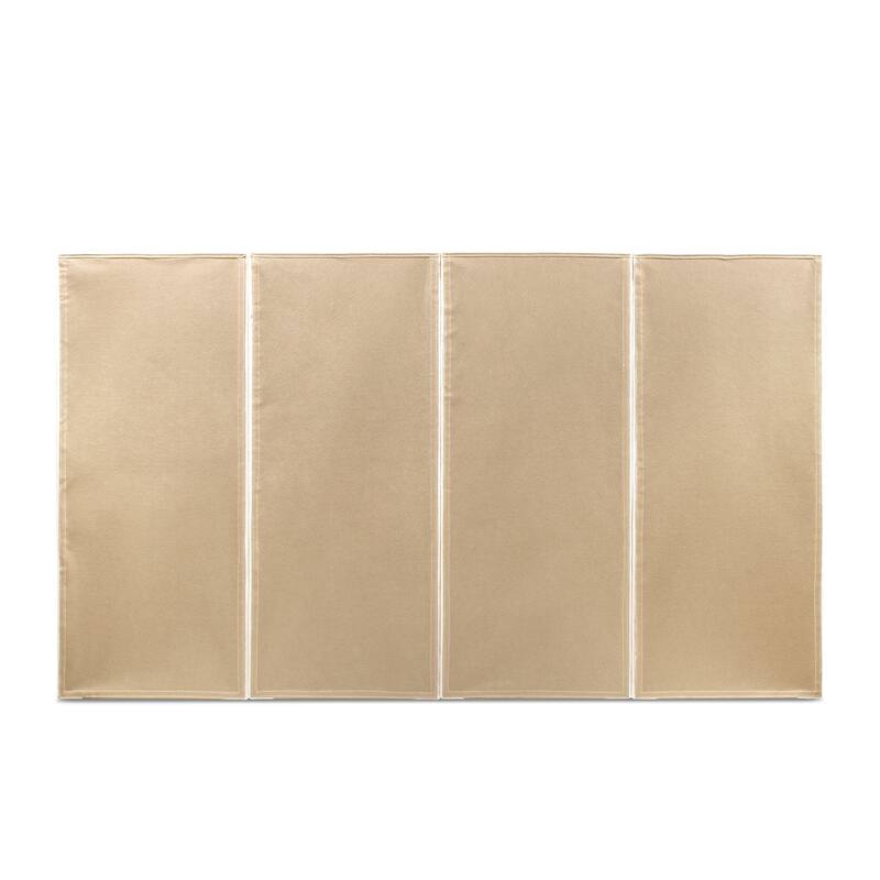 Jennifer Taylor Home Toscana Upholstered Cane Back Platform Bed, Antique White Polyester