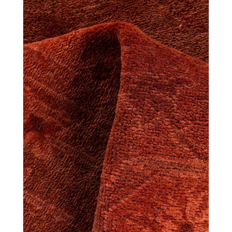 Contemporary Overdyed Wool Hand Knotted Runner - 2' 7" x 20' 10"