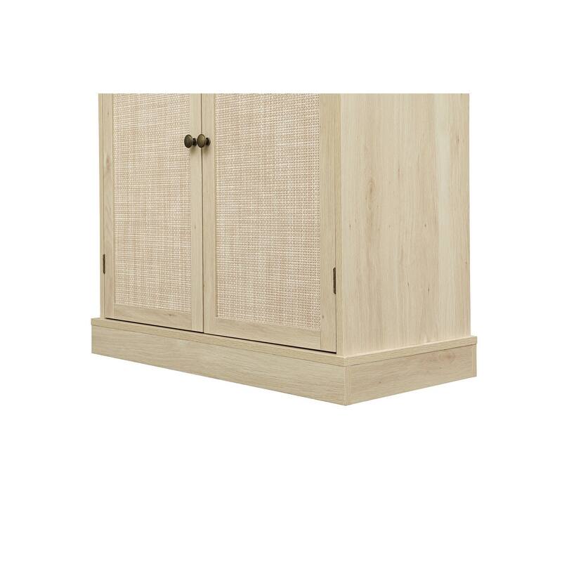 Modern 4 Door Cabinet with 1 Drawer, with 4 Adjustable Inner Shelves, Storage Cabinet