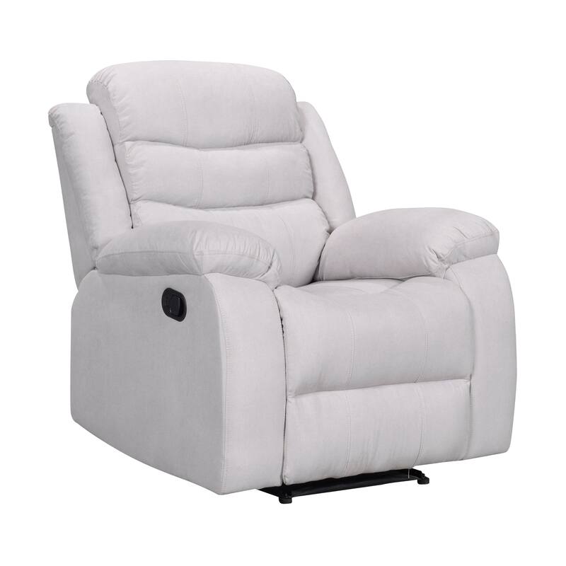 Q-Max Manual Recliner Chair with Overstuffed Cushions for Bedroom and Living Room Reclining Single Sofa Chair