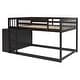 preview thumbnail 8 of 17, Luxury Full over Full Bunk Bed with 4 Drawers, 3 Shelves and Built-in Ladder for Maximized Space, Espresso