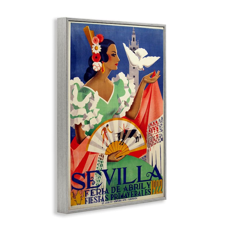 Stupell Seville Vintage Culture Framed Giclee Art Design By Marcus Jules