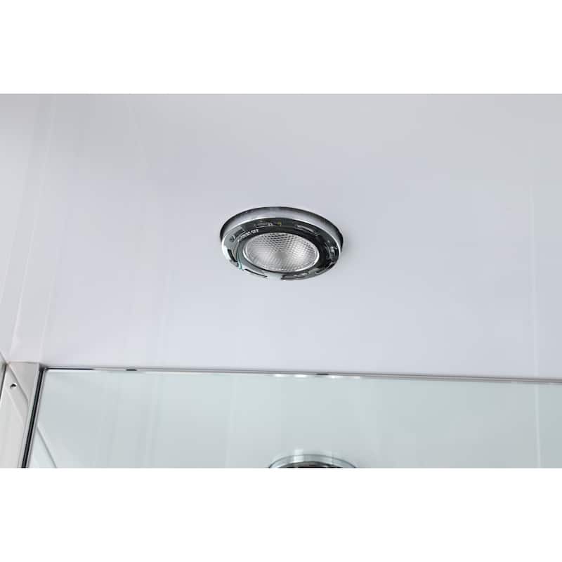 Somette Clear Glass/Polished Stainless Steel Contemporary 2-Door Glass Curio