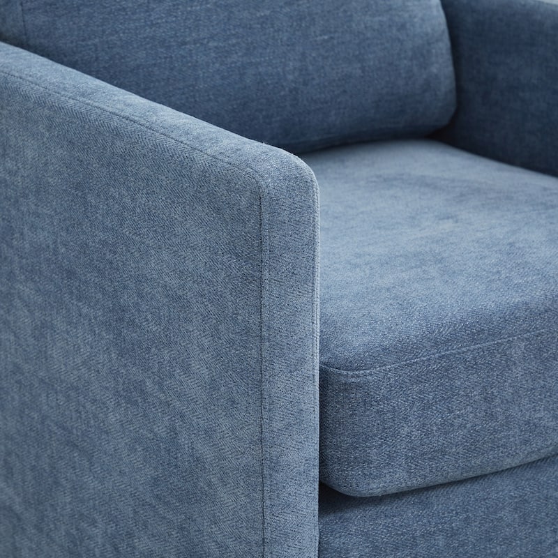 30.7"W Square Upholstered Swivel Accent Chair