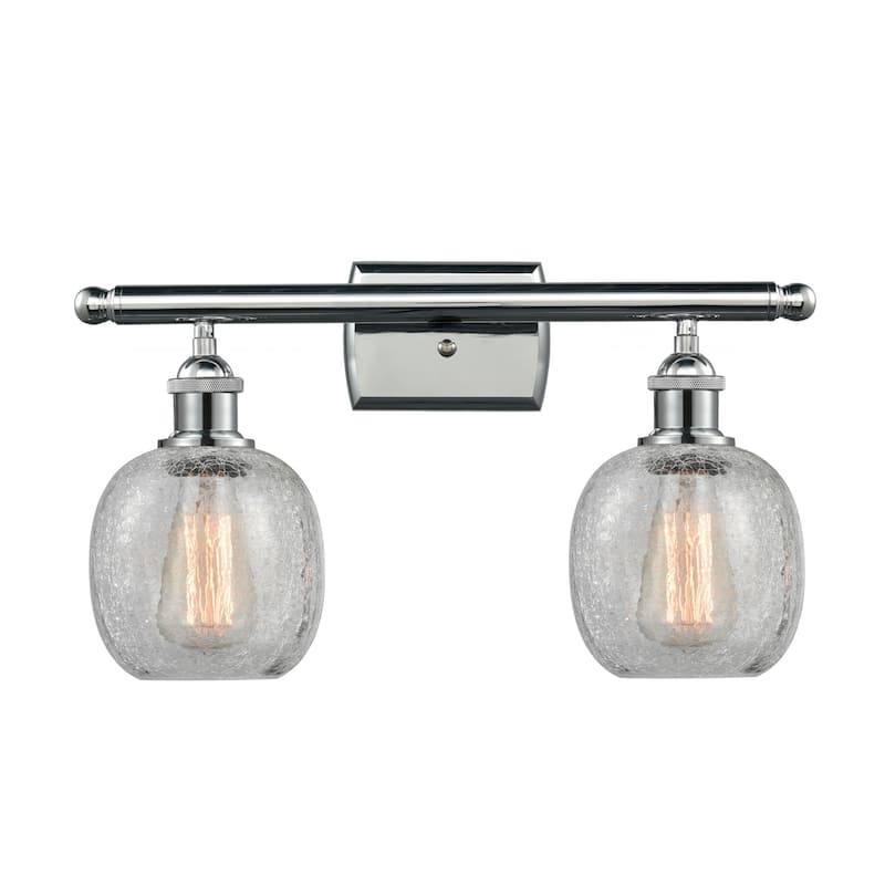 Innovations Lighting Belfast 2 Light 16" Wide Bathroom Vanity Light - Polished Chrome / Clear Crackle