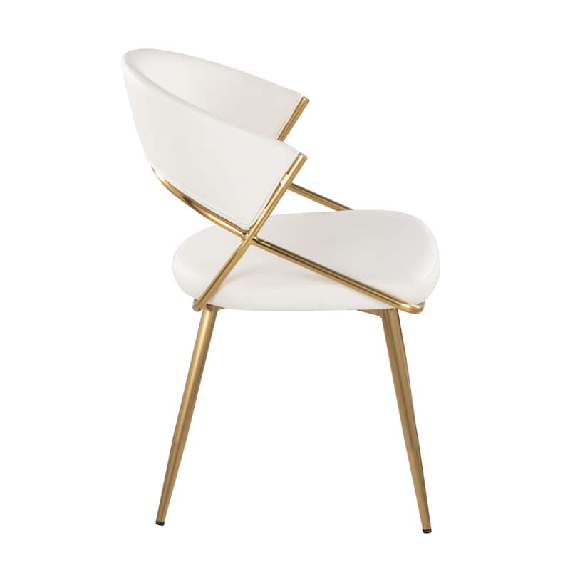 Silver Orchid Tatyana Gold Upholstered Dining Chair (Set of 2)