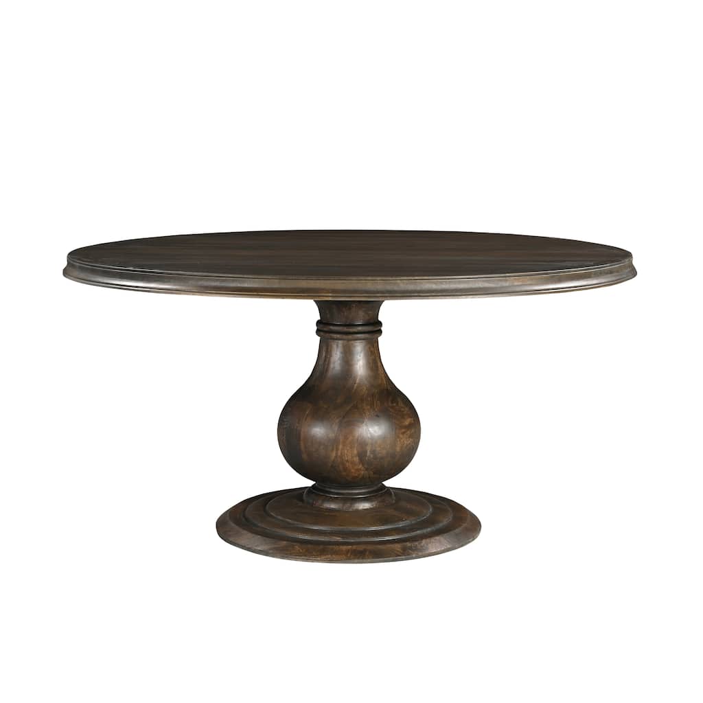 Willow 60" Round Solid Wood Pedestal Dining Table - Beige
