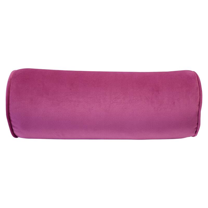 Edie At Home Luxe Velvet Neckroll Decorative Throw Pillow 7x18