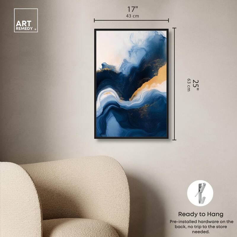 Blue Deep III Canvas by Art Remedy
