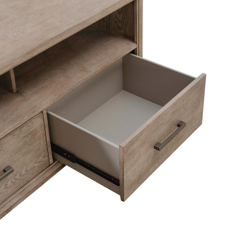 City Scape Burnished Beige Entertainment Center with Piers