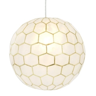 Capiz Honeycomb Globe Pendant Light