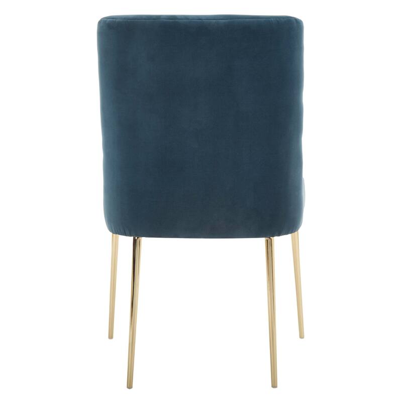 SAFAVIEH Couture Melonie Velvet Accent Chair - Mustard / Brass - 28"x23"x35.3" - 28" W x 23" D x 35" H - 28Wx23Dx35H