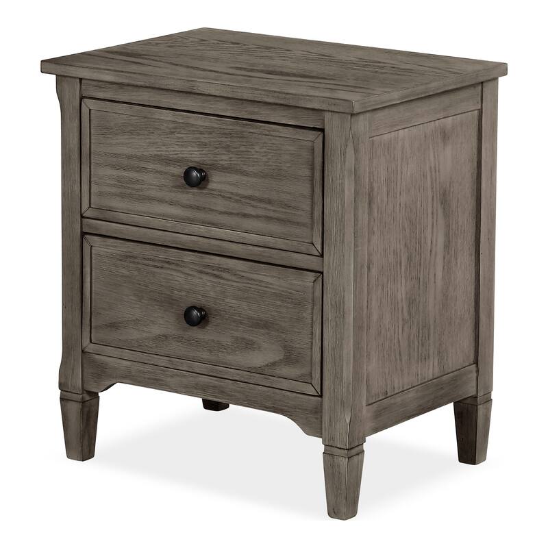 Lanister Transitional Grey Wood 2-drawer Nightstand by Furniture of America
