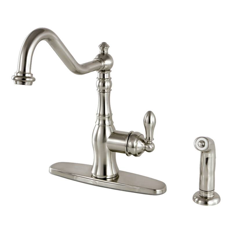 Kingston Brass American Classic 1.8 GPM Standard Kitchen Faucet - - Brushed Nickel