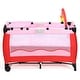 preview thumbnail 12 of 10, Pink Baby Crib Playpen Playard Pack Travel Infant Bed Foldable - 8.4'' x 25.6'' x 30''