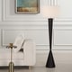 preview thumbnail 2 of 5, Uttermost Layla Black Tapered Floor Lamp - 63.25'' H X 20'' W X 20'' D