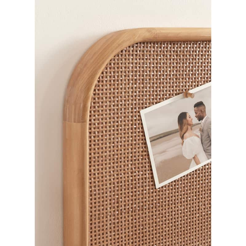 Kate and Laurel Planche Rattan Wall Pinboard