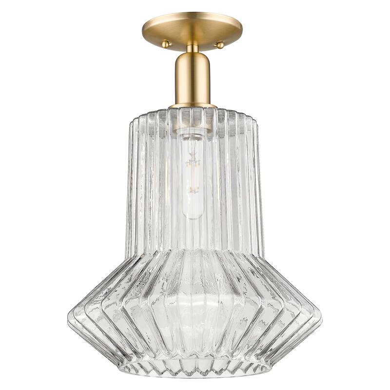 Innovations Lighting Endless Possibilities Arcadia - Springwater - 1 Light 12" Semi-Flush Mount - Champagne Bronze