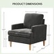 preview thumbnail 45 of 50, Accent Chair/Armchair for Bedroom Living Room with Wood Legs