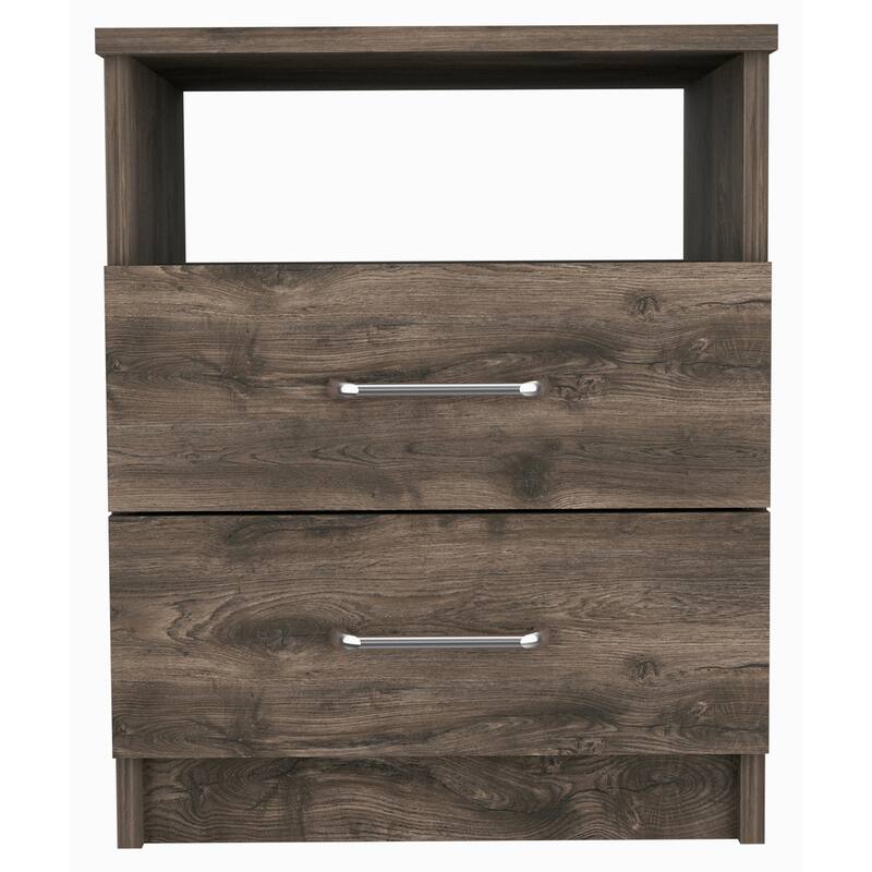 Rectangle Nightstand with 2-Drawer 1-Shelf