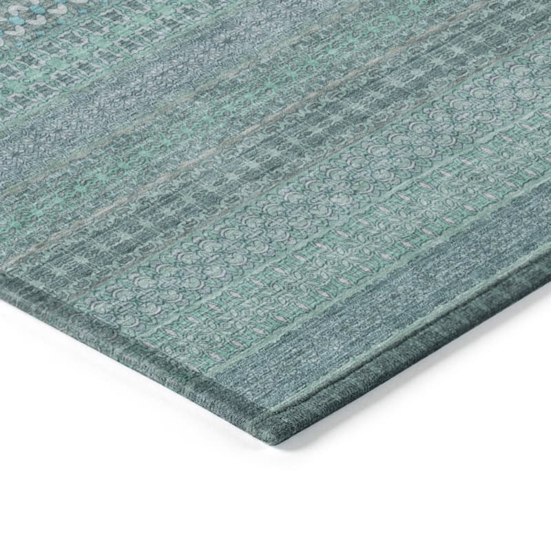 Almove Stripe Weather Resistant Blended Style Outdoor Rug